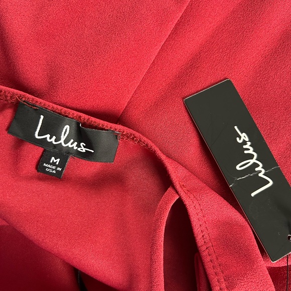 Lulu's Red Sheath Ruched Cocktail Dress - Picture 3 of 4